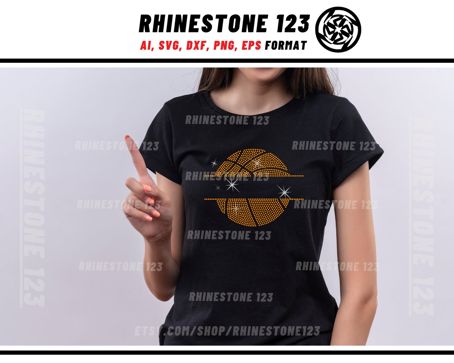 Monogram Basketball Rhinestone Template for Cricut rhinestone template material rhinestone 10ss Instant Download File svg eps png dxf ai cdr