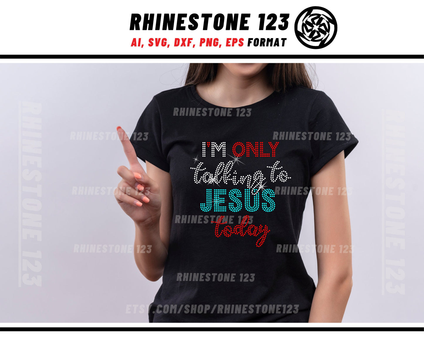 IM Talking To Jesus Today Rhinestone Template for Cricut rhinestone template material rhinestone SS10 Instant Download File svg eps png dxf