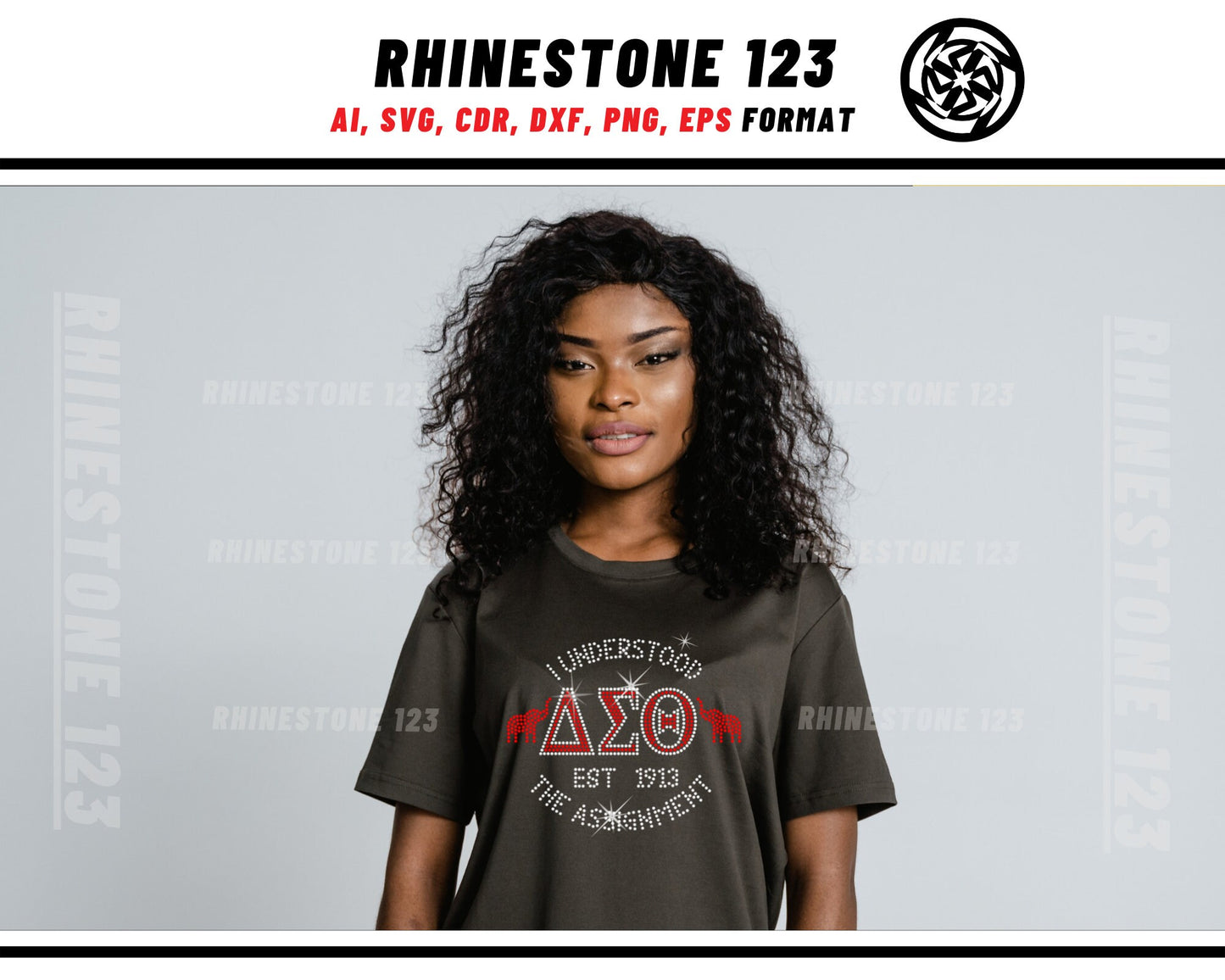 I Understood The Assignment Delta Sigma Theta Rhinestone Template Cutting File for SS10 Rhinestone SVG template for cricut PNG Sorority