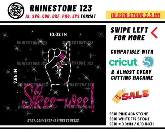 Skee Wee 1908 Aka Pinky Rhinestone Template, Rhinestone SVG, cricut, silhouette, Rhinestone File for SS10, PNG, AI, cdr, dxf, eps, Sorority