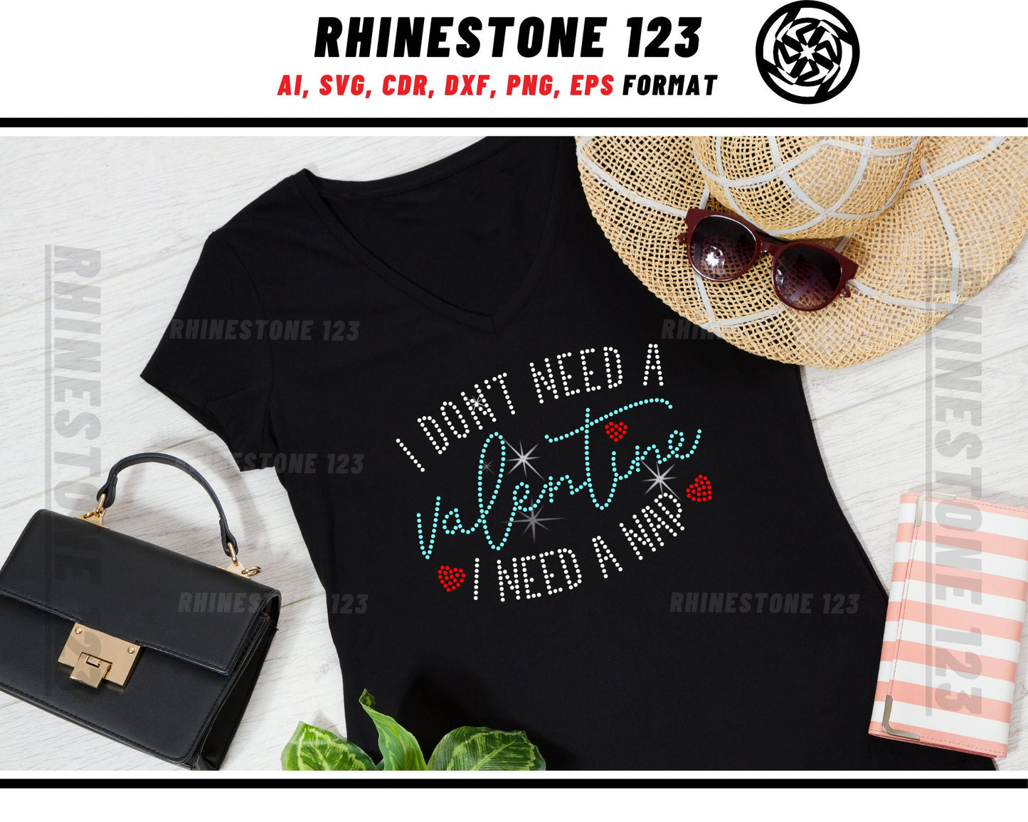 I Dont Need A Valentine I Need A Nap Rhinestone Template, cricut, silhouette, Rhinestone SVG, Rhinestone File for SS10, PNG, cdr, dxf, eps