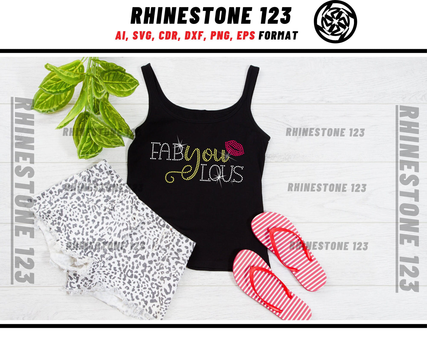Fabyoulous Fabulous Rhinestone Template, Rhinestone File for SS10, Rhinestone SVG, cricut, silhouette, PNG, AI, cdr, dxf, eps