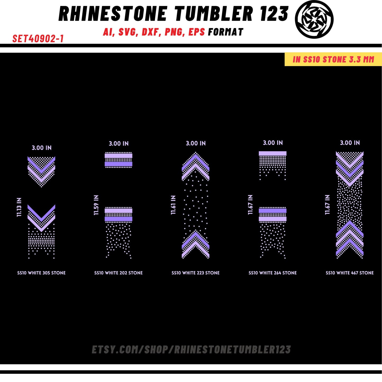 10 Cheer Bow Rhinestone Template with HTV, V tail, 3 inch rhinestone digital download for cricut, svg, eps, png, dxf, cdr, SS10 SET40902-1