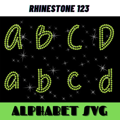 FANCY RHINESTONE FONT Script rhinestone alphabet letters svg Rhinestone Template for Cricut rhinestone template material rhinestone 10ss