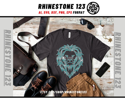 RHINESTONE LION Rhinestone Template for Cricut rhinestone template material rhinestone 10ss Instant Download File ai svg png eps dxf cdr