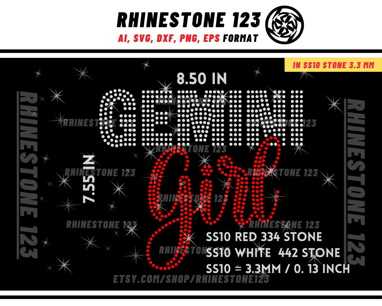 GEMINI GIRL RHINESTONE template, Zodiac Sign svg, Rhinestone Template for Tshirts, rhinestone template material, rhinestone ss10