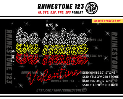 BE MINE VALENTINE Rhinestone Template for Cricut rhinestone template material rhinestone 10ss Instant Download File svg eps png dxf ai cdr