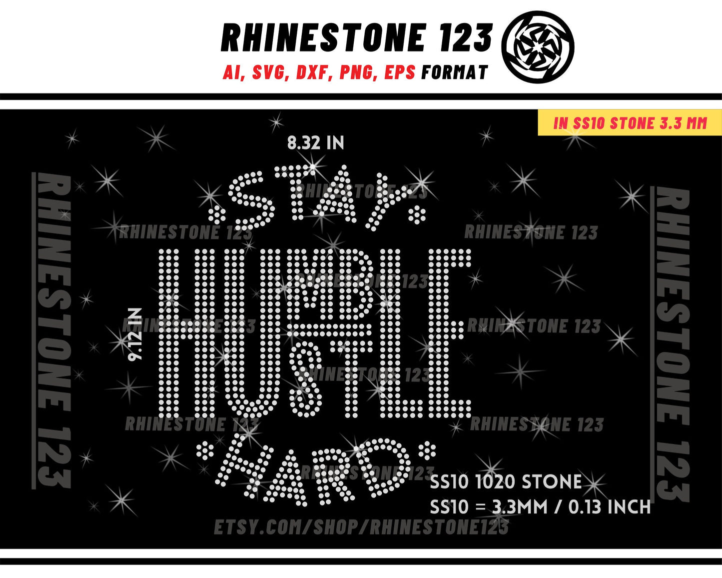 Stay Humble Rhinestone Template for Cricut rhinestone template material rhinestone 10ss Instant Download File svg eps png dxf ai cdr