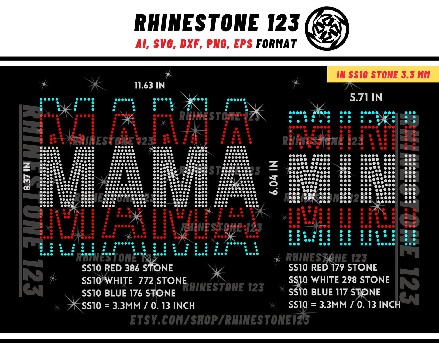 Mini Mama Rhinestone Template for Cricut rhinestone template material rhinestone 10ss Instant Download File svg eps png dxf ai cdr