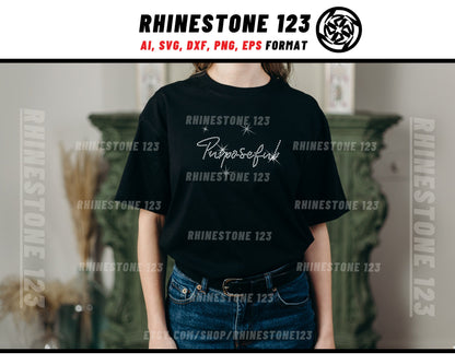 4 in 1 Purposeful Rhinestone Words Bundle, Believe SVG, PNG Achieve rhinestone template material rhinestone template for t shirts 10ss