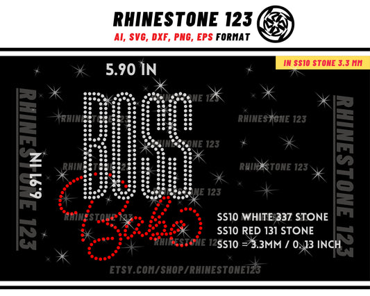 Boss Babe Rhinestone Templates for Cricut rhinestone template material rhinestone 10ss Instant Download File ai svg png cdr dxf eps