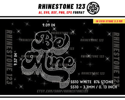 BE MINE Rhinestone Template for Cricut rhinestone template material rhinestone 10ss Instant Download File ai svg png cdr dxf eps