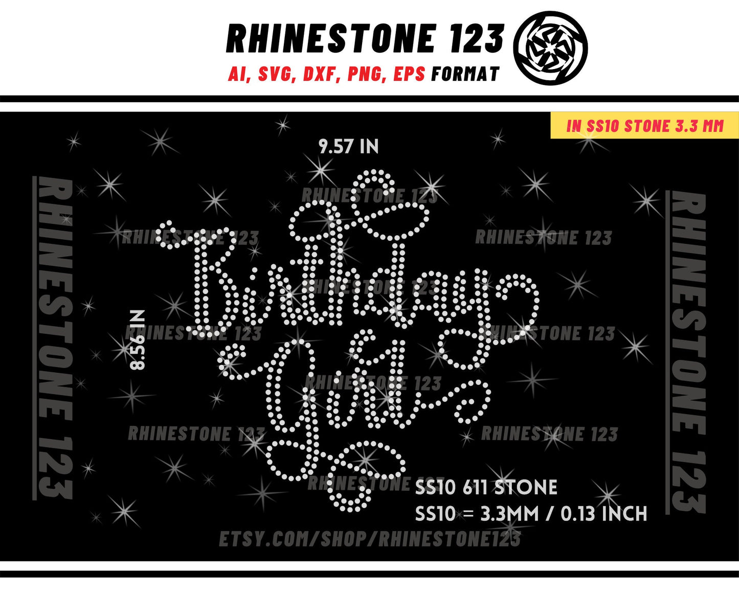 BIRTHDAY GIRL Rhinestone Template for Cricut rhinestone template material rhinestone 10ss Instant Download File svg eps png dxf ai cdr