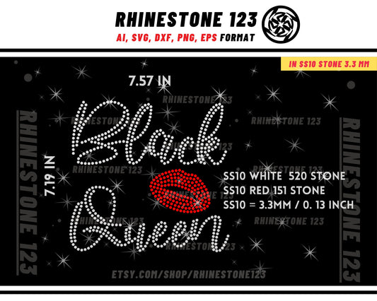 Black Queen Rhinestone Templates for Cricut rhinestone template material rhinestone 10ss Instant Download File ai svg png cdr dxf eps