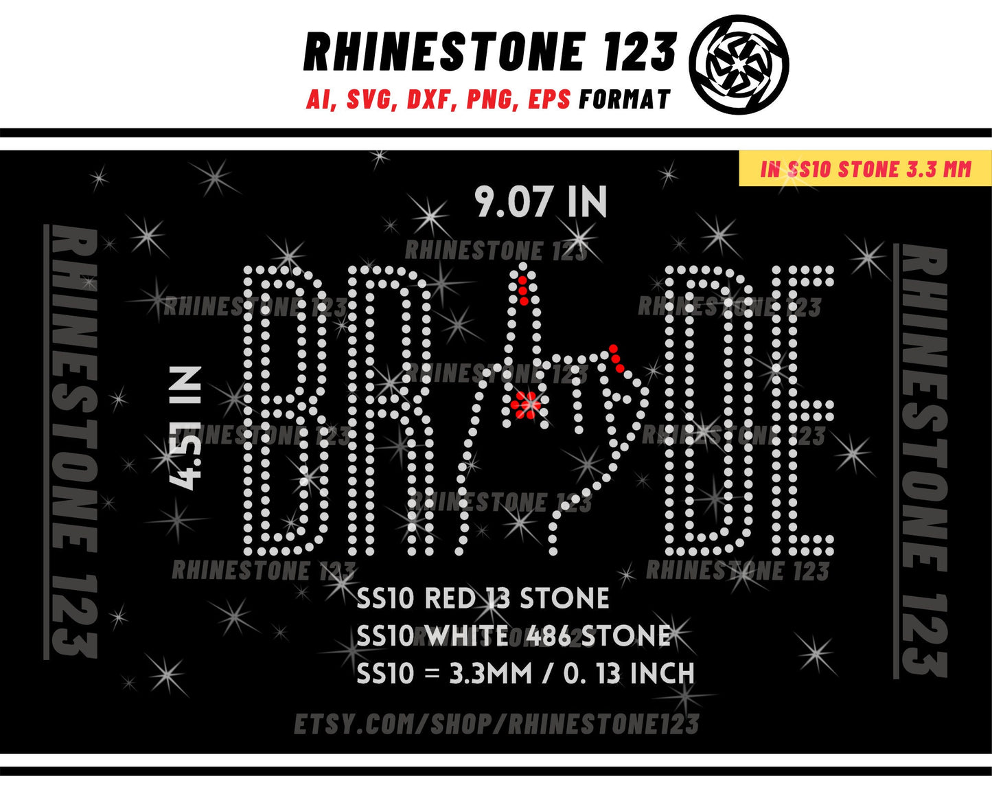 Bride Middle Finger Rhinestone Template for Cricut rhinestone template material rhinestone SS10 Instant Download File svg eps png dxf ai cdr