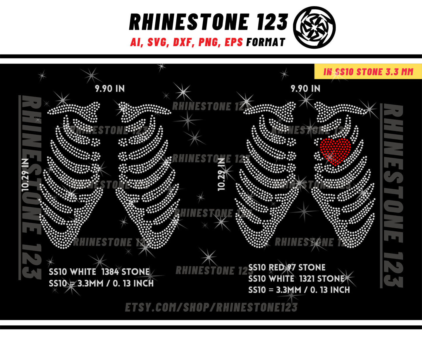 Lung Skeleton Rhinestone Template for Cricut rhinestone template material rhinestone SS10 Instant Download File svg eps png dxf ai cdr