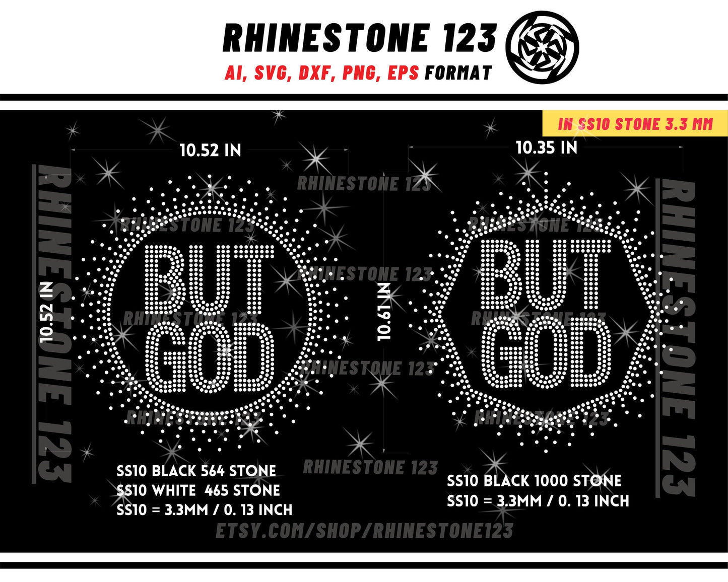 But God Rhinestone Template for Cricut rhinestone template material rhinestone SS10 Instant Download File svg eps png dxf ai cdr