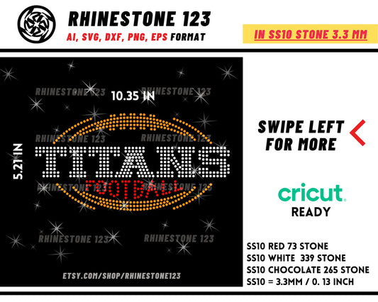 TITANS football Rhinestone Template for Cricut rhinestone template material rhinestone SS10 Instant Download File svg eps png dxf ai cdR