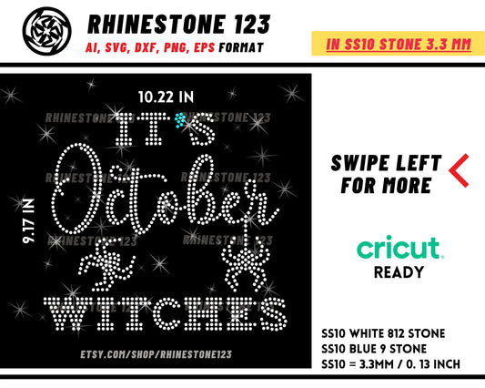 HALLOWEEN WITCHES Rhinestone Template for Cricut rhinestone template material rhinestone SS10 Instant Download File svg eps png dxf ai cdr