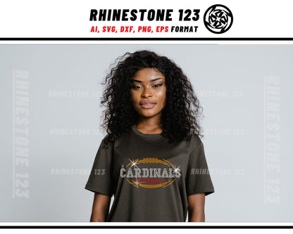 CARDINALS football Rhinestone Template for Cricut rhinestone template material rhinestone SS10 Instant Download File svg eps png dxf ai cdr