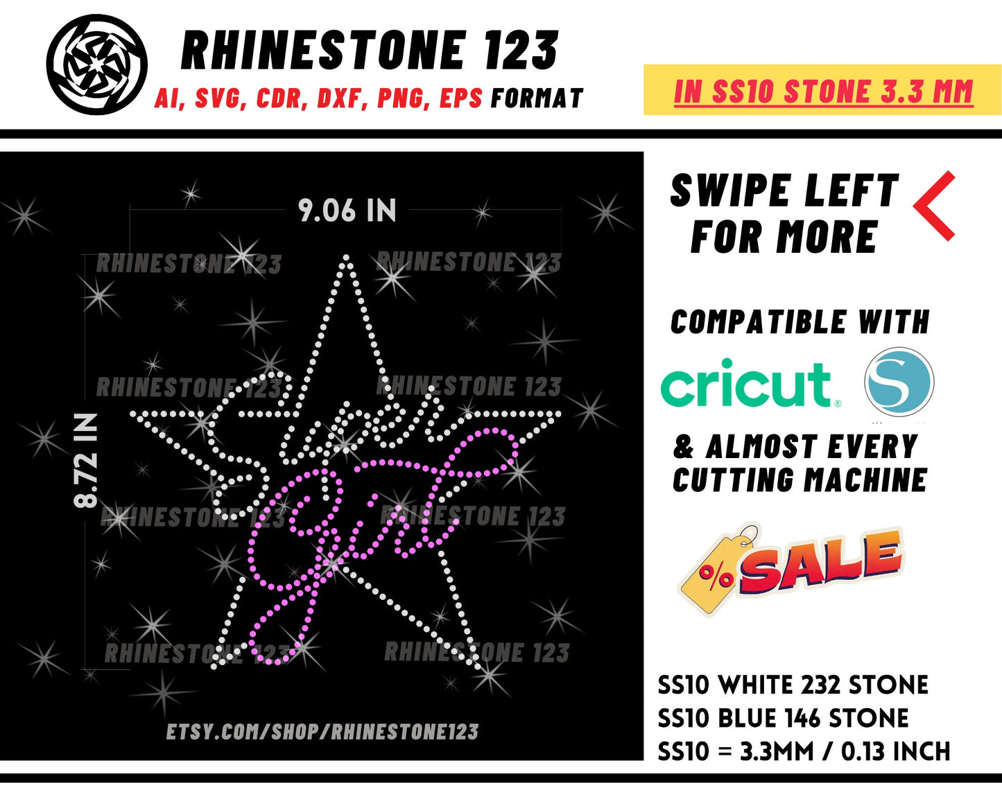 Super Girl Rhinestone Template Cutting File for SS10 Rhinestone SVG template for cricut silhouette cameo PNG AI cdr dxf eps