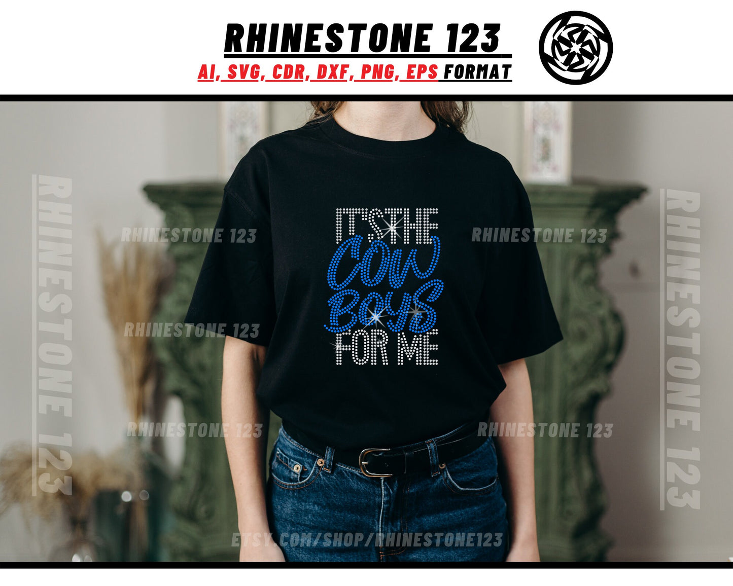 Its CowBoys For Me Rhinestone Template, Rhinestone SVG, Rhinestone File for SS10, cricut, silhouette, PNG, AI, cdr, dxf, eps, Sorority