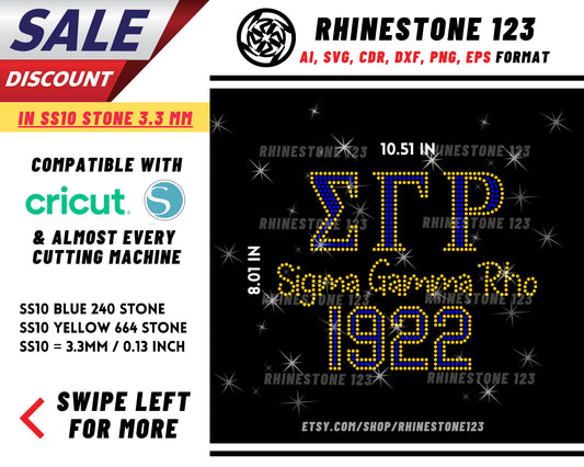 Rhoyalty Sigma Gamma Rho Rhinestone Template, cricut, silhouette, Rhinestone SVG, Rhinestone File for SS10, PNG, AI, cdr, dxf, eps, Sorority