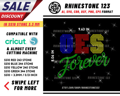 Sistar Oes Forever Rhinestone Template, Rhinestone SVG, cricut, silhouette, Rhinestone File for SS10, PNG, AI, cdr, dxf, eps, Sorority