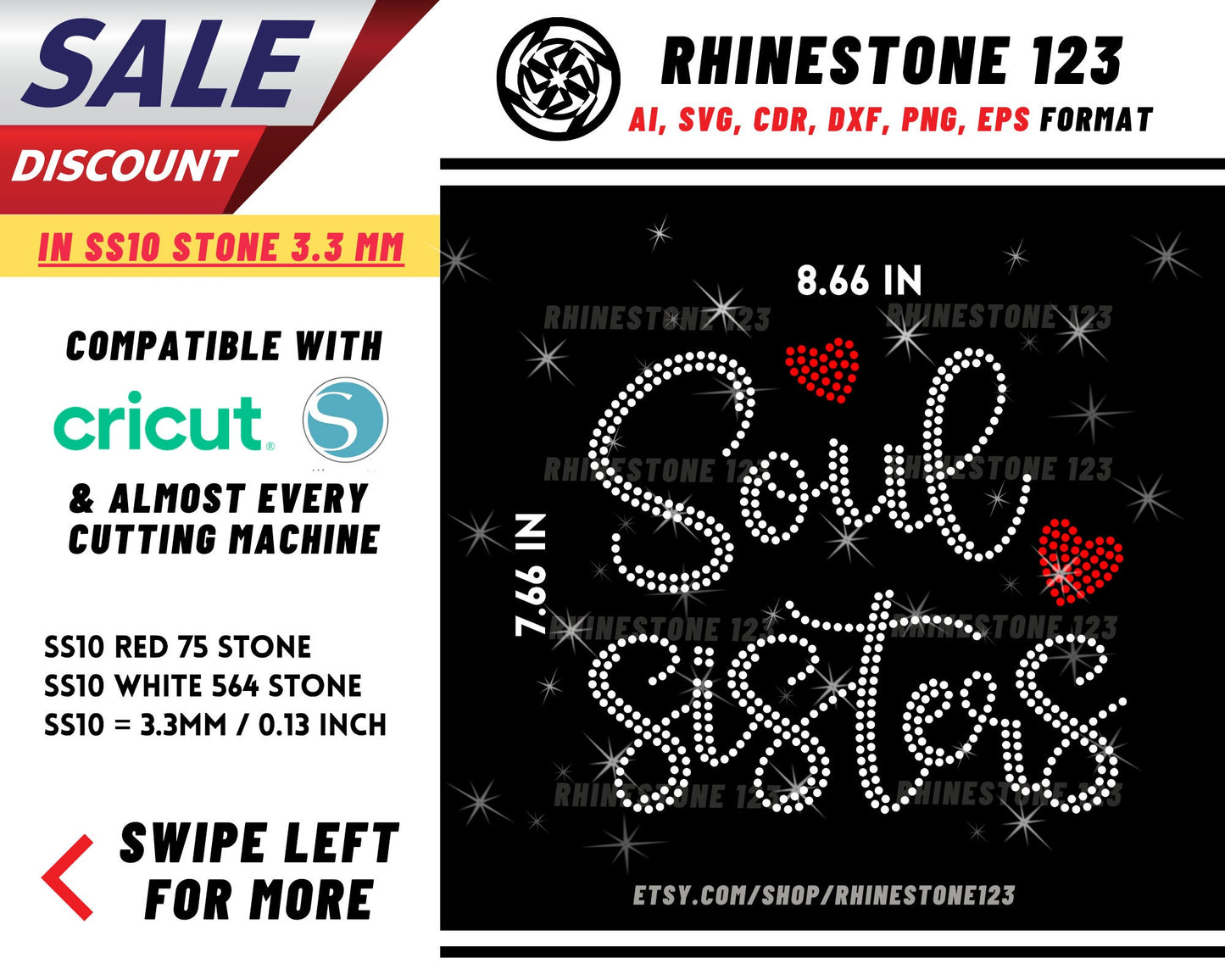 Soul Sisters Rhinestone Template for Cricut rhinestone template material rhinestone SS10 Instant Download File svg eps png dxf ai cdr