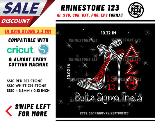 Aeo Stiletto Rhinestone Template, Rhinestone File for SS10, Rhinestone SVG, cricut, silhouette, PNG, AI, cdr, dxf, eps, Sorority