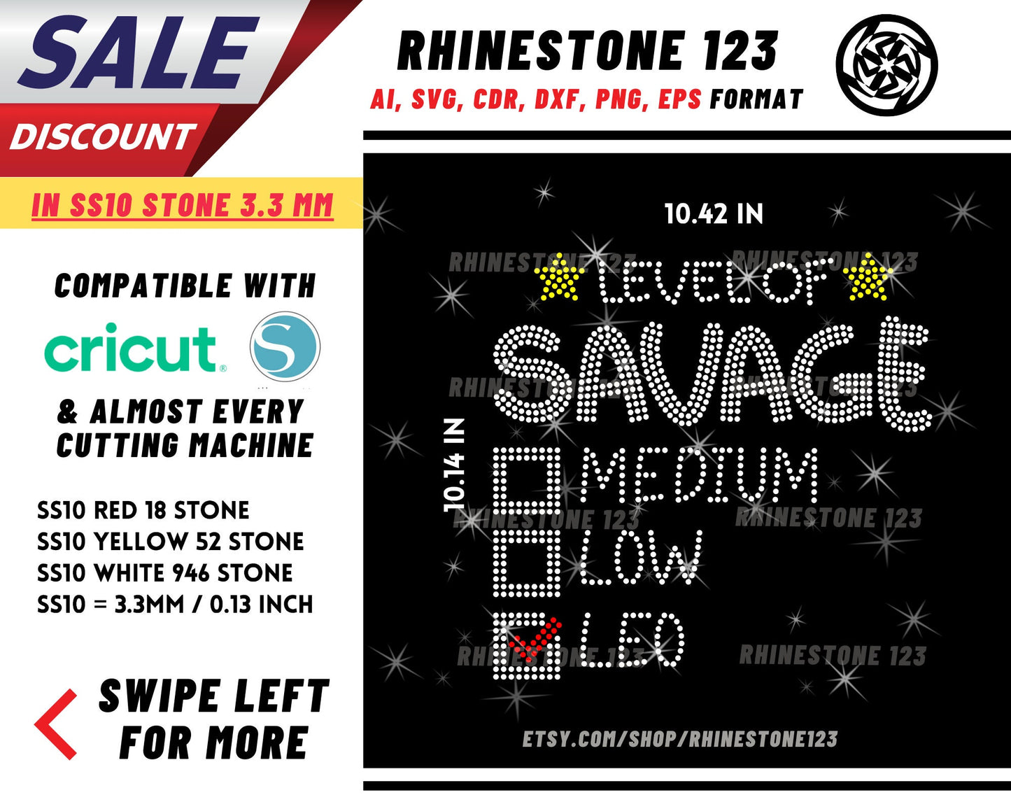 Savage Level Leo Rhinestone Template, cricut, silhouette, Rhinestone SVG, Rhinestone File for SS10, PNG, AI, cdr, dxf, eps, Zodiac sign