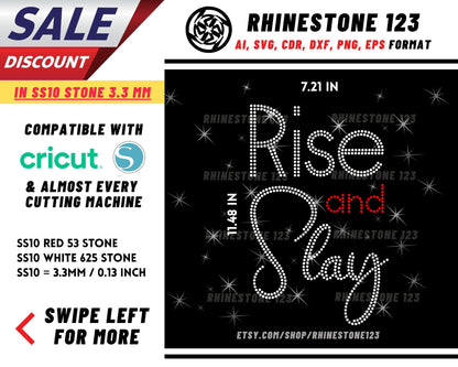 Rise and Slay Rhinestone Template for Cricut rhinestone template material rhinestone SS10 Instant Download File svg eps png dxf ai cdr