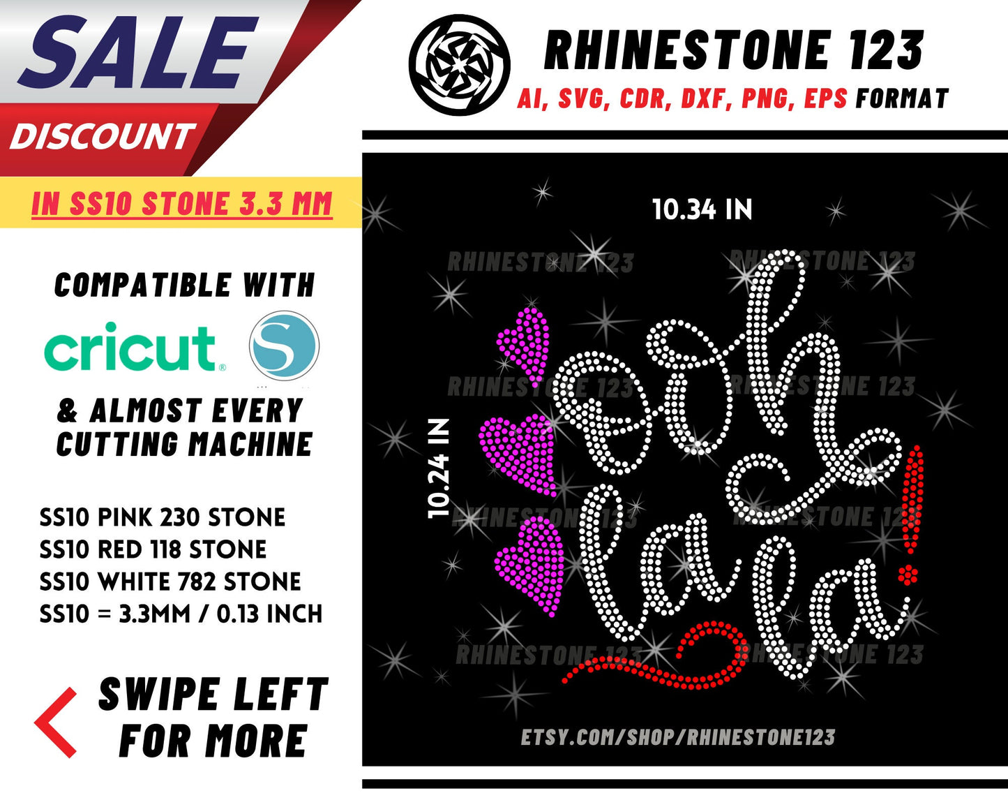 Ooh La La Rhinestone Template for Cricut rhinestone template material rhinestone SS10 Instant Download File svg eps png dxf ai cdr