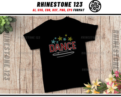 Dance Rhinestone Template, cricut, silhouette, Rhinestone SVG, Rhinestone File for SS10, PNG, AI, cdr, dxf, eps