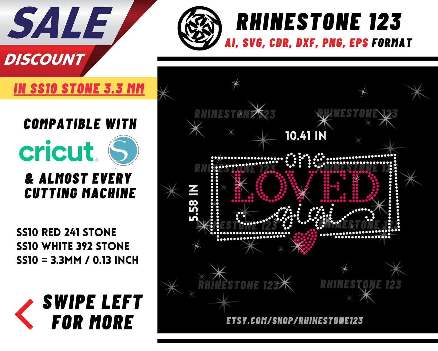 Loved Gigi Rhinestone Template, Rhinestone File for SS10, Rhinestone SVG, cricut, silhouette, PNG, AI, cdr, dxf, eps