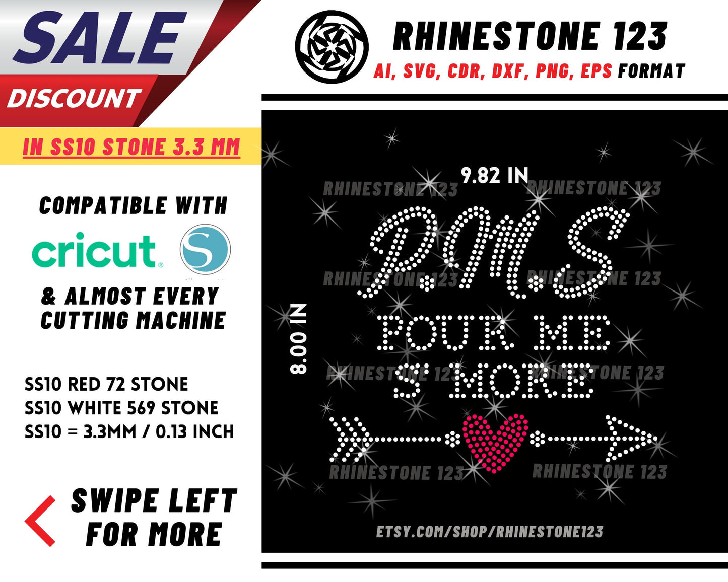 PMS Pour Me Some More Rhinestone Template for Cricut rhinestone template material rhinestone SS10 Instant Download File svg eps png dxf ai