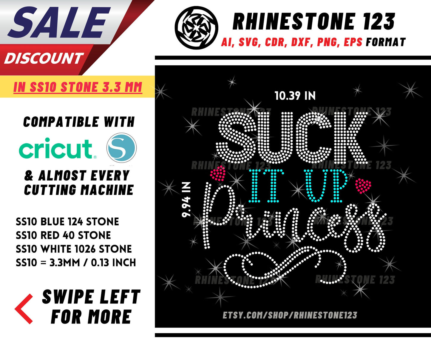 Suck It Up Princess Rhinestone Template, cricut, silhouette, Rhinestone SVG, Rhinestone File for SS10, PNG, AI, cdr, dxf, eps