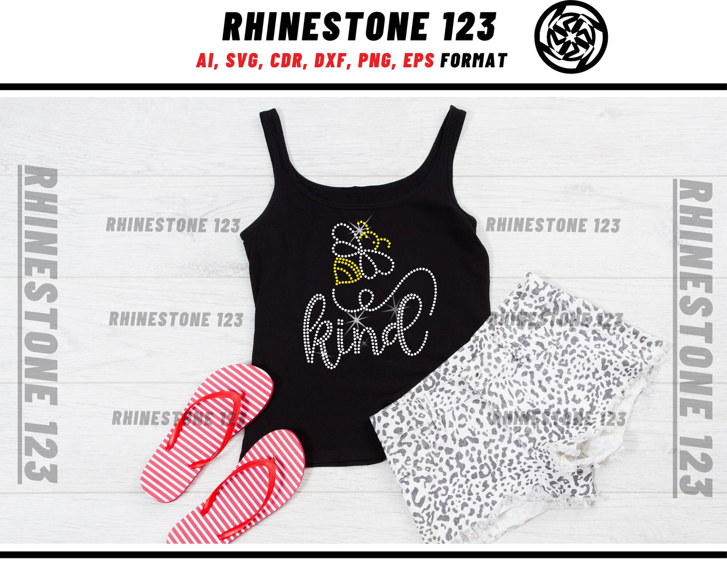 Bee Hive Be Kind Rhinestone Template, Rhinestone File for SS10, Rhinestone SVG, cricut, silhouette, PNG, AI, cdr, dxf, eps