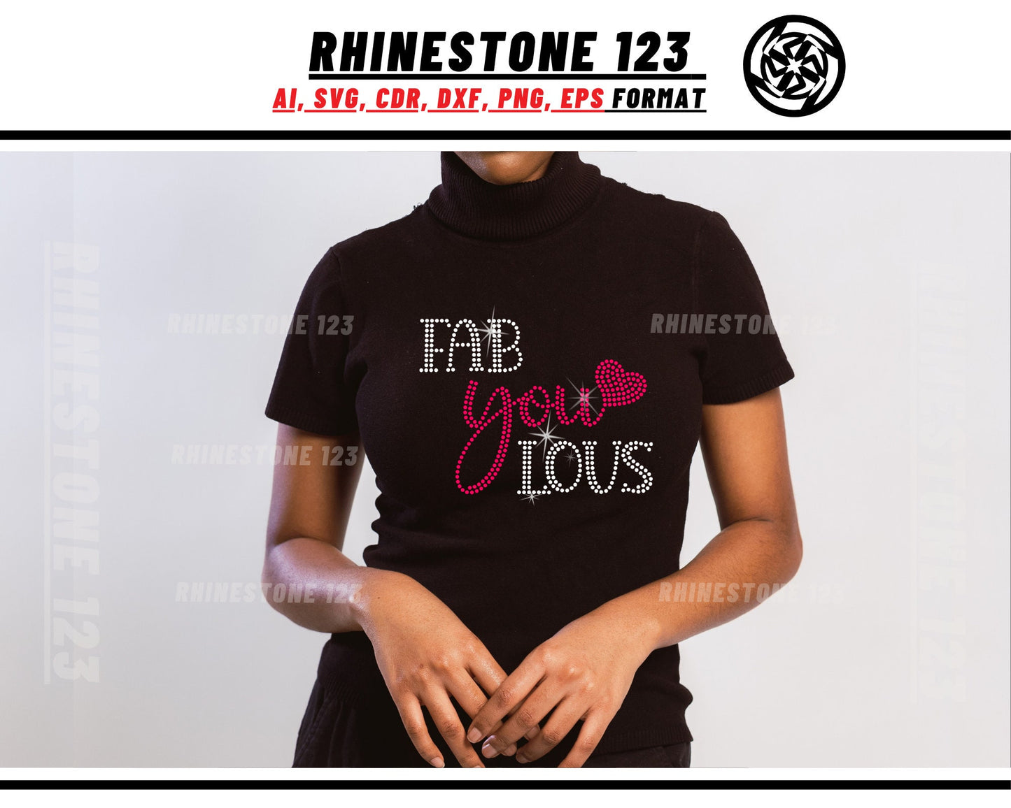 Fabyoulous Fabulous Rhinestone Template, Rhinestone SVG, cricut, silhouette, Rhinestone File for SS10, PNG, AI, cdr, dxf, eps