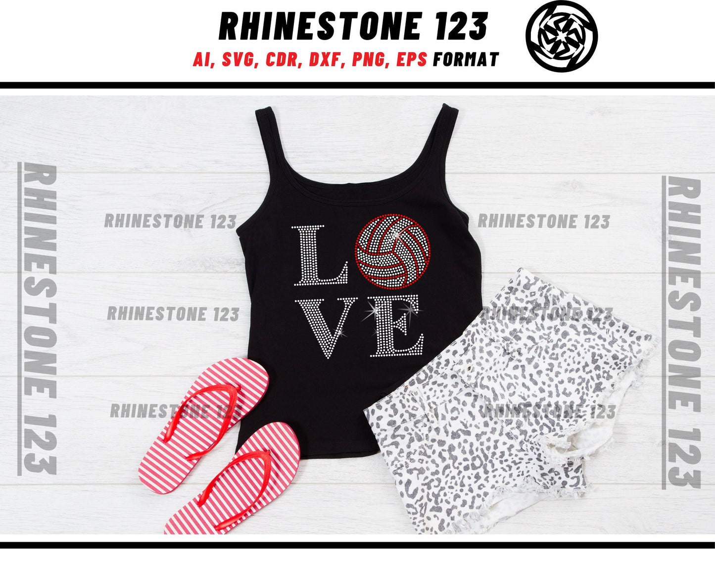 Love Volleyball Rhinestone Template, Rhinestone File for SS10, Rhinestone SVG, cricut, silhouette, PNG, AI, cdr, dxf, eps