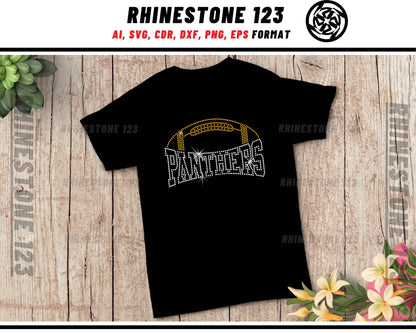 Panther Football Rhinestone Template for Cricut rhinestone template material rhinestone SS10 Instant Download File svg eps png dxf ai cdr