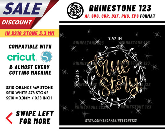 Christian True Story Rhinestone Template for Cricut rhinestone template material rhinestone SS10 Instant Download File svg eps png dxf cdr