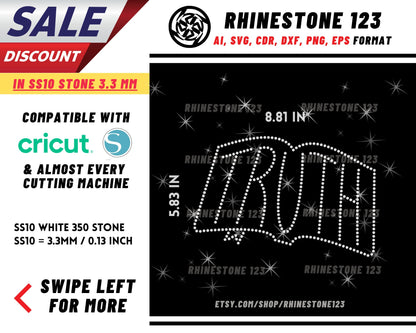 Bible Verse Truth Rhinestone Template for Cricut rhinestone template material rhinestone SS10 Instant Download File svg eps png dxf ai cdr