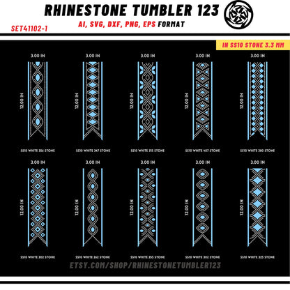 10 Cheer Bow Rhinestone Template with HTV, V tail, 3 inch rhinestone digital download for cricut, svg, eps, png, dxf, cdr, SS10 SET41102-1