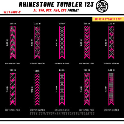 10 Cheer Bow Rhinestone Template with HTV, V tail, 2 inch rhinestone digital download for cricut, svg, eps, png, dxf, cdr, SS10 SET42002-2